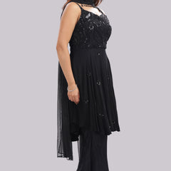 Designer Short Kurti Suit with Choker Dupatta