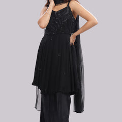 Designer Short Kurti Suit with Choker Dupatta