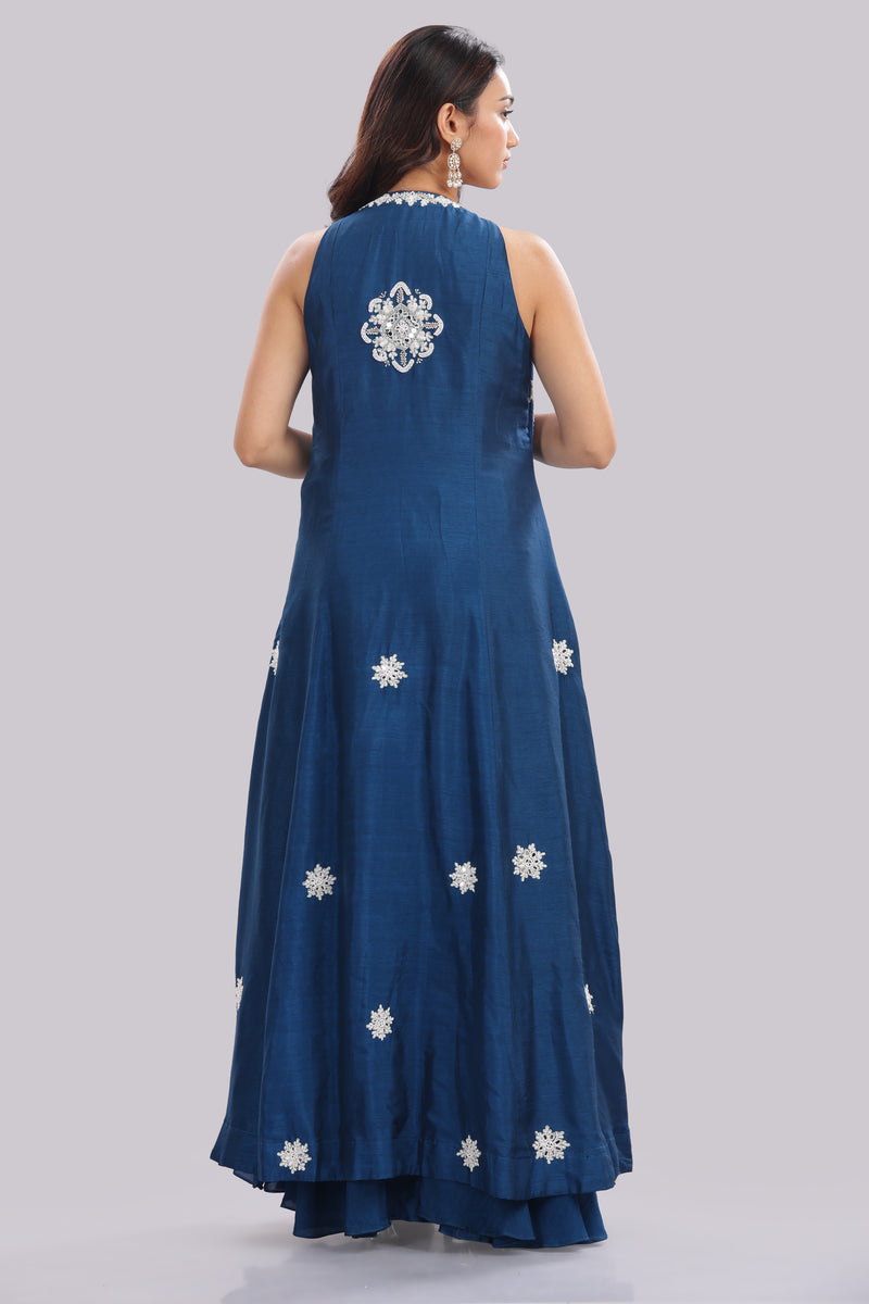Indo-Western Anarkali with Panelled Pant