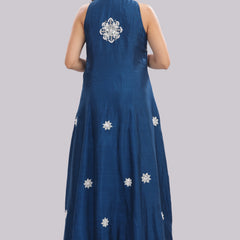Indo-Western Anarkali with Panelled Pant
