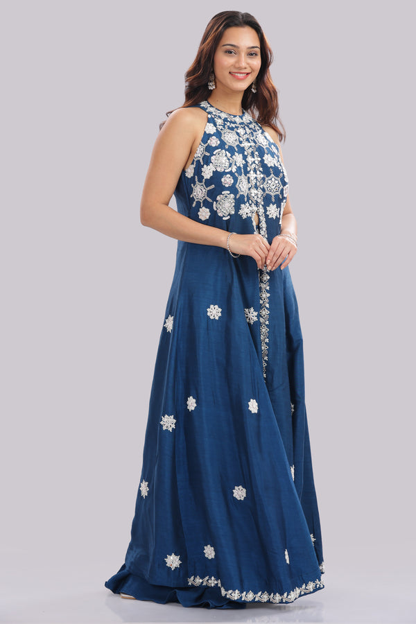 Indo-Western Anarkali with Panelled Pant