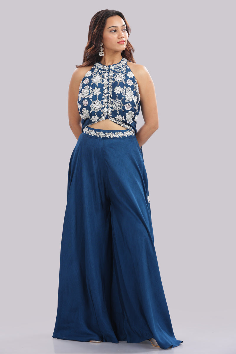 Indo-Western Anarkali with Panelled Pant