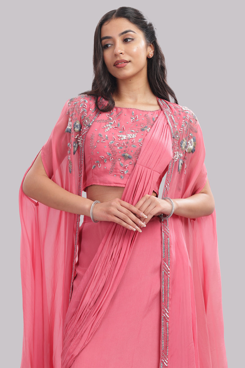 Draped Skirt Set