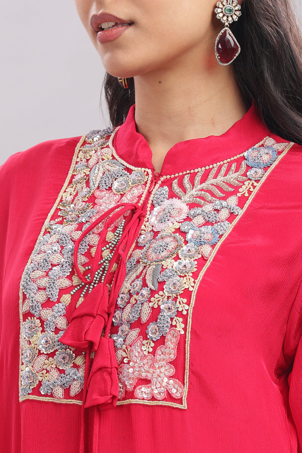 Kaftan Style Kurti & Pant Set