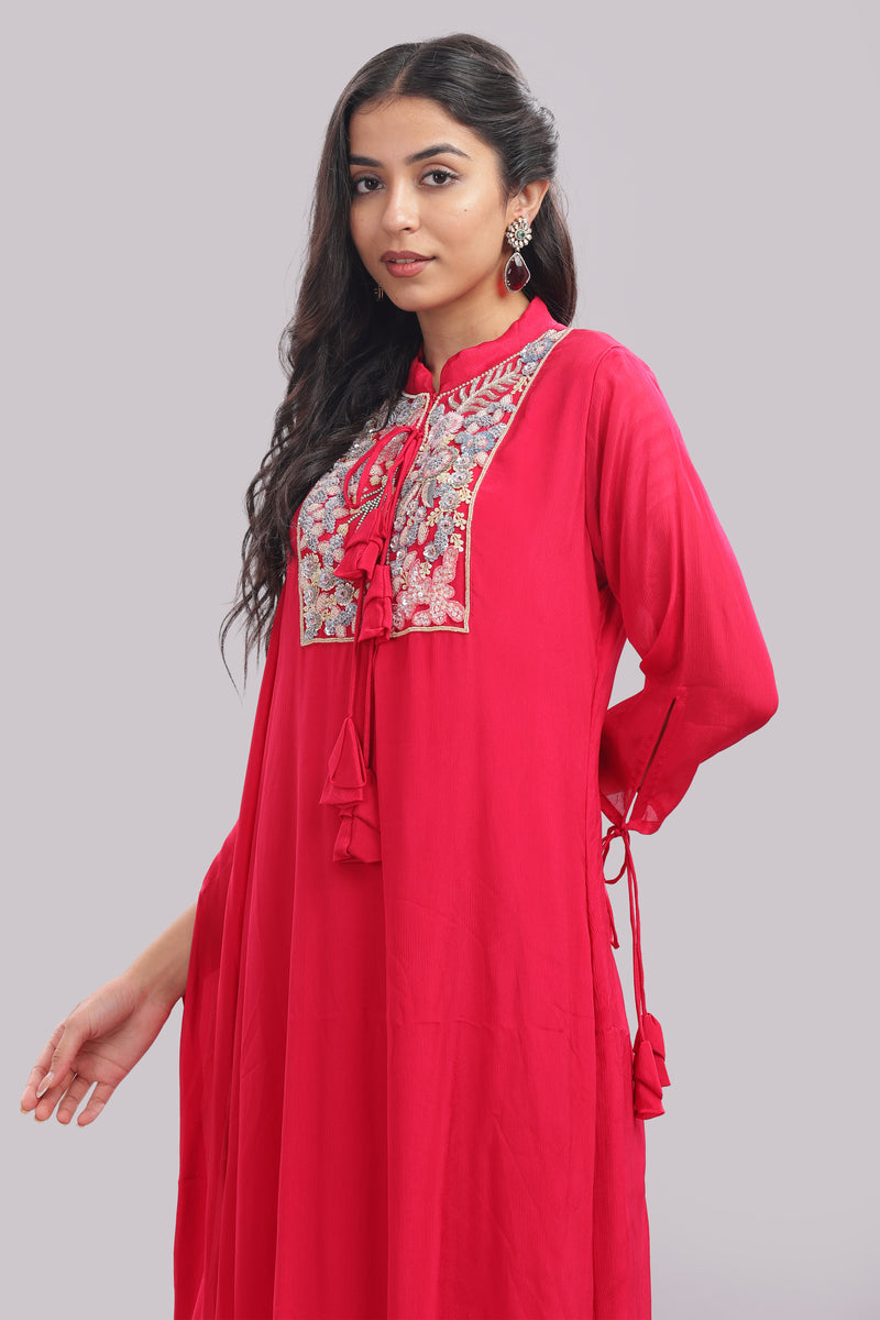 Kaftan Style Kurti & Pant Set