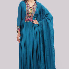 Hand Embroidered Anarkali Suit