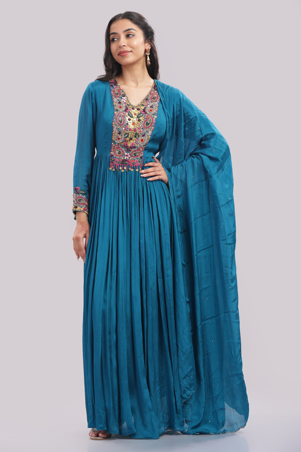 Hand Embroidered Anarkali Suit