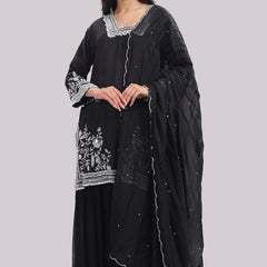 Designer Hand Embroidered Sharara Suit