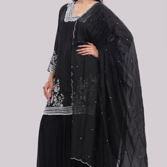 Designer Hand Embroidered Sharara Suit