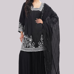 Designer Hand Embroidered Sharara Suit
