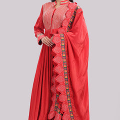 Designer Anarkali Suit With Gota Patti And Applique Work