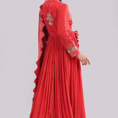 Designer Anarkali Suit With Gota Patti And Applique Work