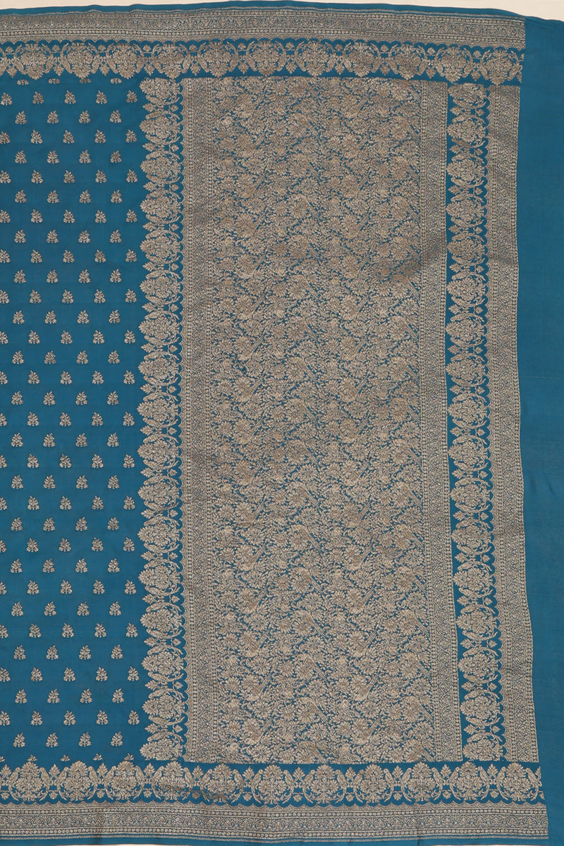 Pure Crepe Silk - Teal Blue