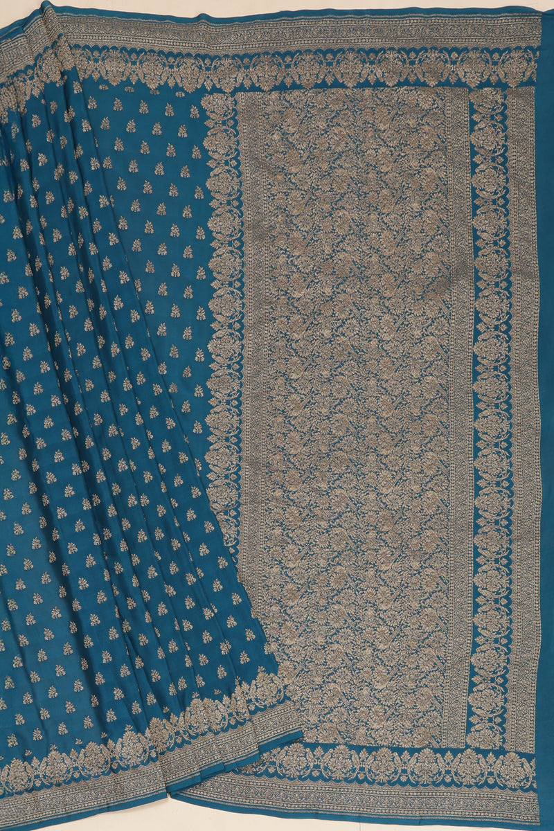 Pure Crepe Silk - Teal Blue