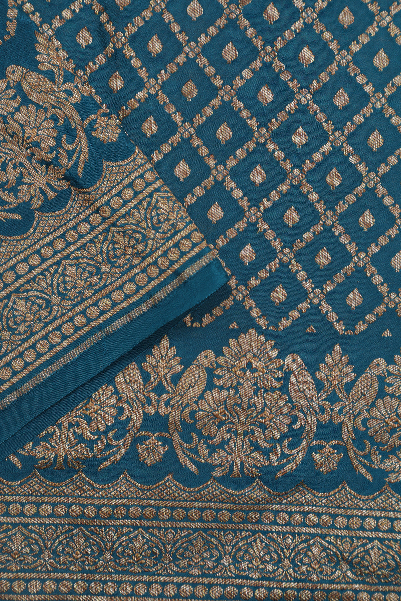 Pure Crepe Silk - Teal Blue