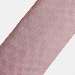Pure Banarasi Brocade Fabric – Silver Zari, Light Pink (1 Meter)