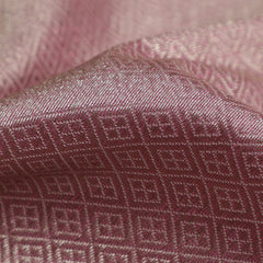 Pure Banarasi Brocade Fabric – Silver Zari, Light Pink (1 Meter)
