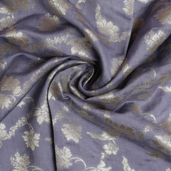 Pure Chiniya Silk Fabric – Water Zari Jaal, Powder Blue (1 Meter)