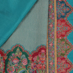 Banarasi Semi Tissue Silk Saree - Sky Blue Tissue Saree Border