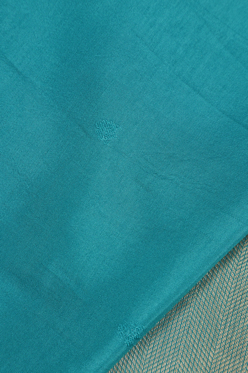 Banarasi Semi Tissue Silk Saree - Sky Blue Tissue Saree Border