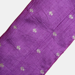 Pure Raw Silk Fabric – Gold Zari Butties, Light Purple ( 1 Meter)